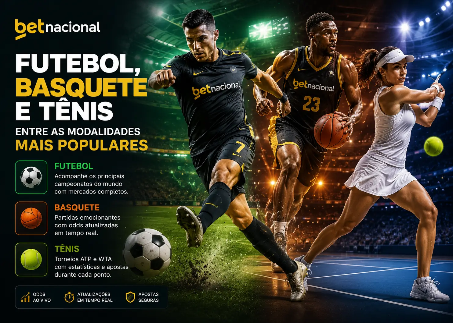 Apostas esportivas em futebol, basquete e tênis Betnacional
